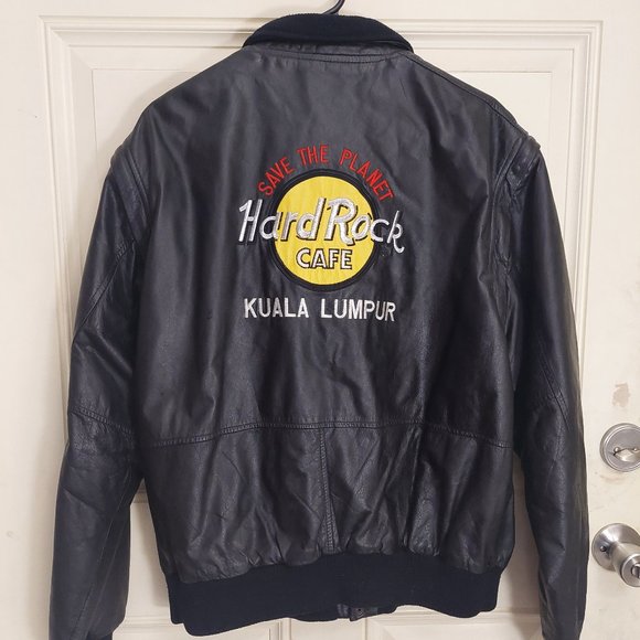 Hard Rock Cafe Jackets & Coats Vintage Hard Rock Cafe Kuala Lumpur Leather Bomber Jacket